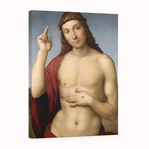 Christ Blessing Canvas Print, Raphael Wall Art, Unframed Rolled Canvas, Fine Art Poster, Impresion en Lienzo Enrollado, Rafael Sanzio