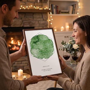 Digital personalized watercolor Star Map | Custom | First Date gift | Nursery | Taufe | Anniversary Wall Art | Star Chart