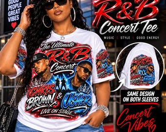 The Ultimate R&B Concert Tee | Airbrush Artist Portraits, Retro Tour Style