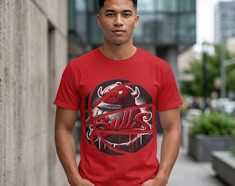 Graffiti Bulls basketball shirt | Team logo drip design
