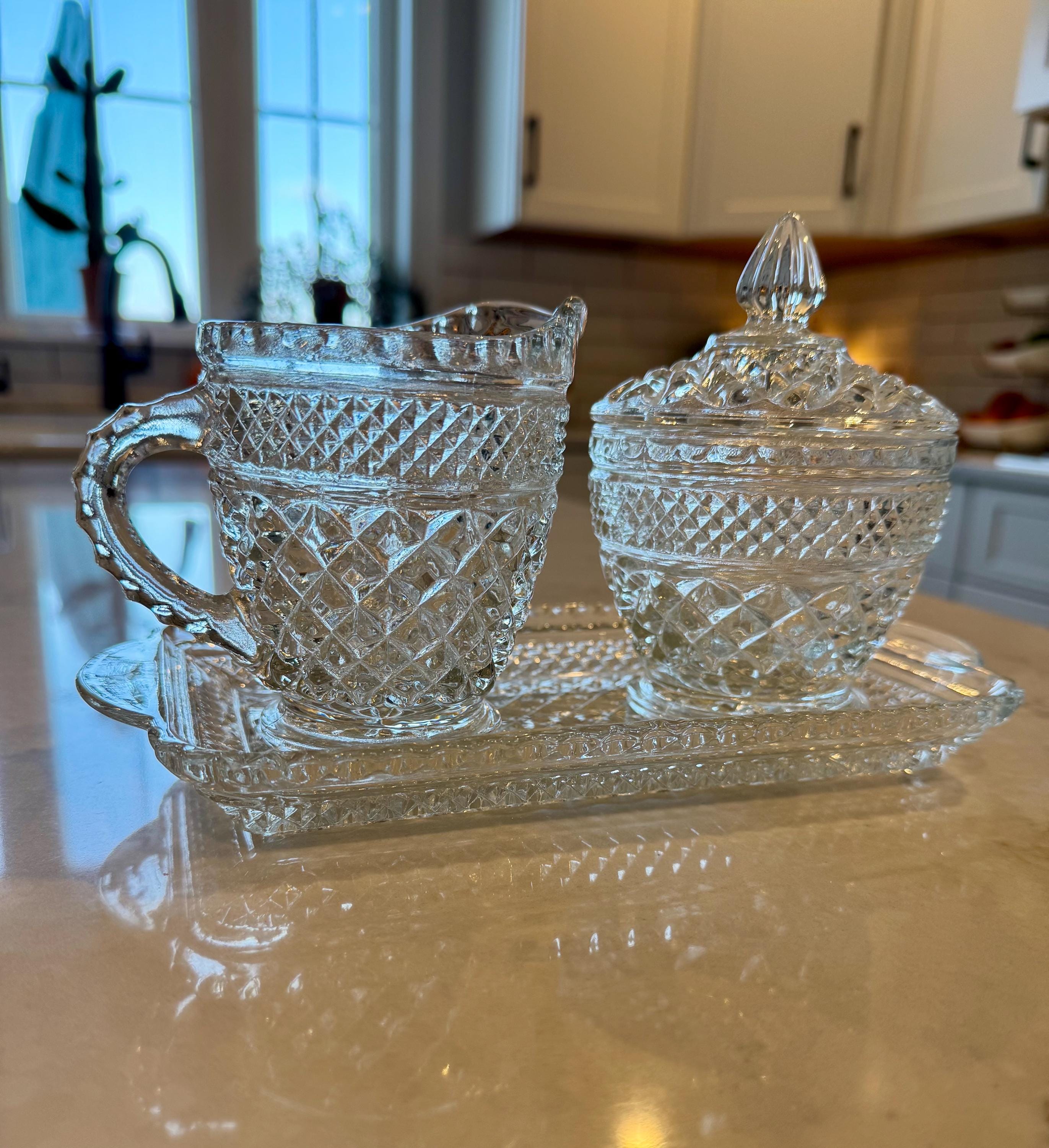Anchor Hocking シュガーボウルx2 ウェックスフォード Anchor Hocking Wexford Sugar Bowl - Etsy