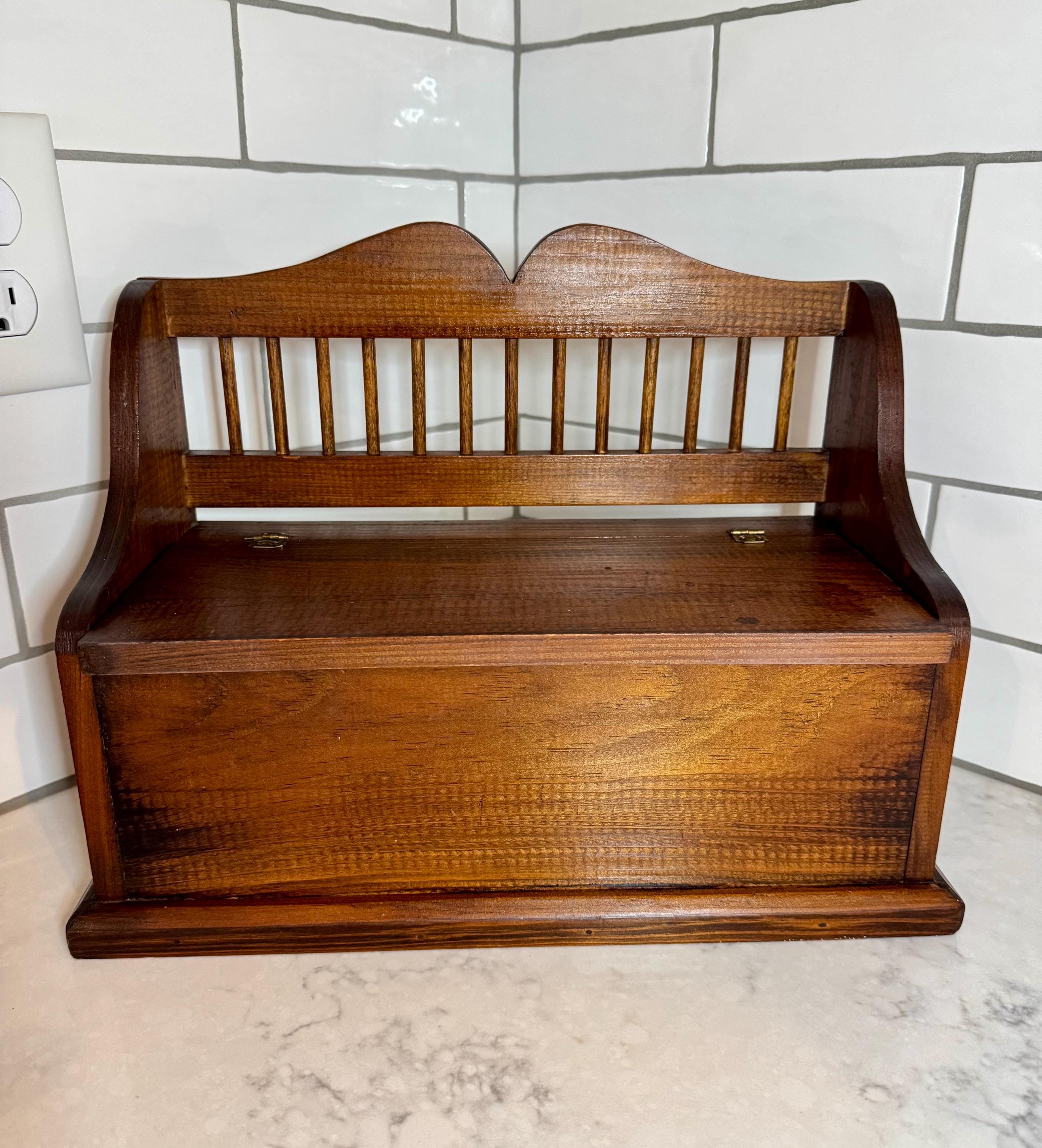 Antique Wood Box on Stand - Etsy