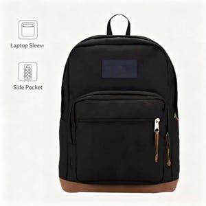 black jansport backpack with side pockets Cool Backpack, 15-inch Laptop Sleeve The pack also has a one large main compartment JanSport Right Backpack | Urban