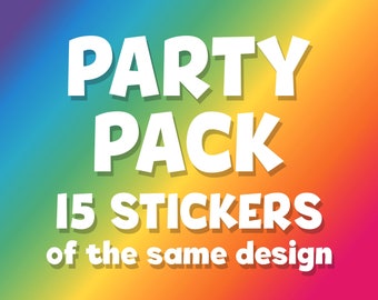 FIFTEEN (15) Vinyl Decal STICKERS •  Choose your favorite! • Birthday Party Favor Goodie Bags • Adorable Laptop Sticker Decal Kids Tween
