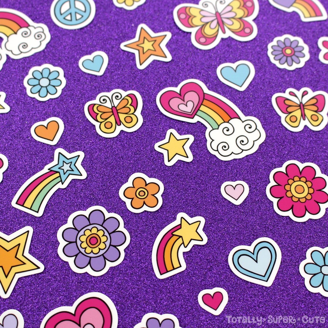 40 MINI STICKERS Vinyl Decal Sticker Set Butterfly Etsy