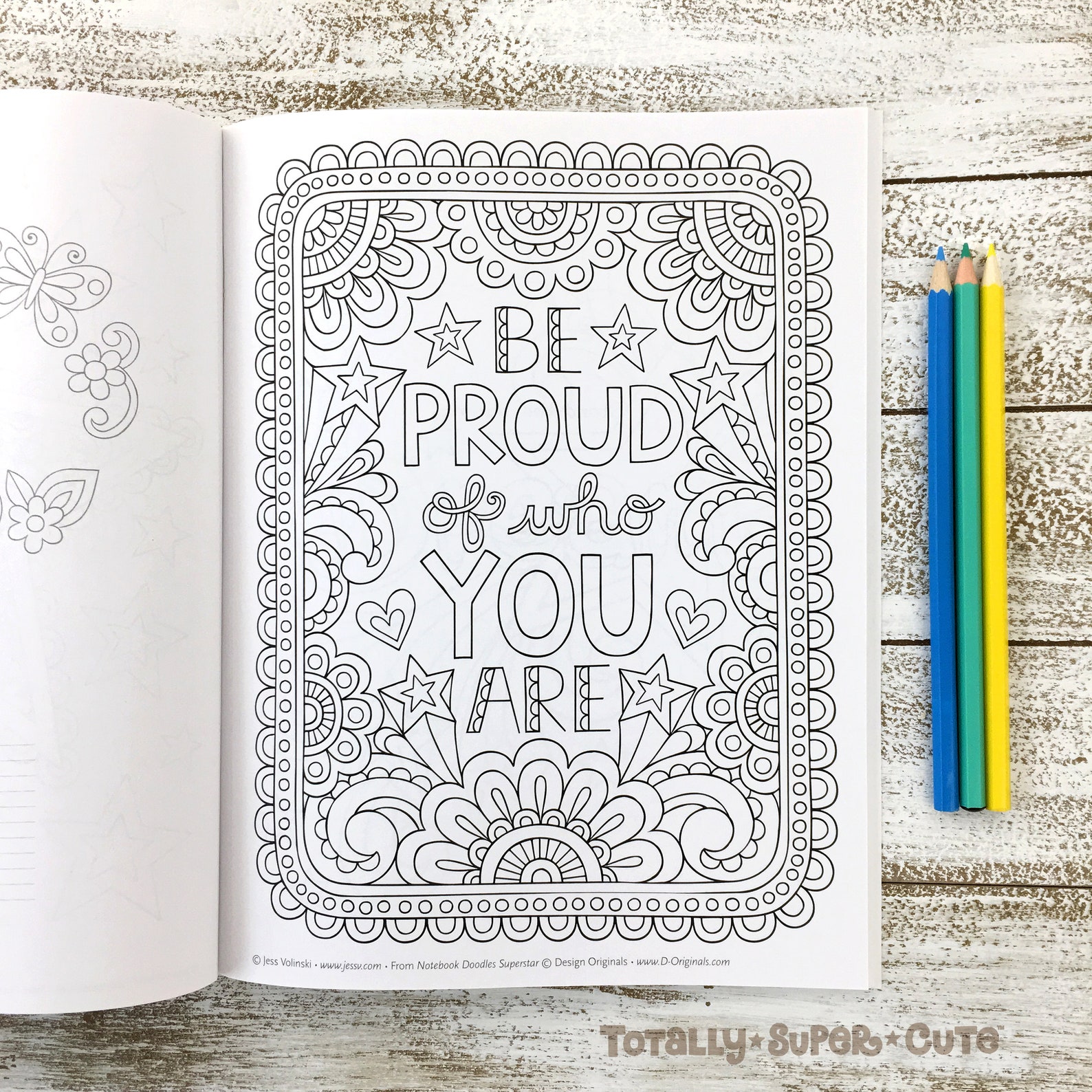 SUPERSTAR Coloring Book Notebook Doodles by Jess Volinski Etsy