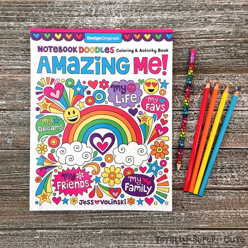 AMAZING ME Coloring Journal Notebook Doodles by Jess Volinski Coloring for Kids Children Tweens Adult Animals Relaxing Activity image 1