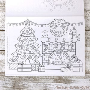 CHRISTMAS Coloring Book Notebook Doodles by Jess Volinski Coloring for Kids Children Tweens Adult Holiday Gift Stocking Stuffer image 8