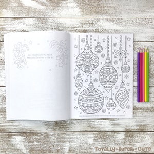 CHRISTMAS Coloring Book Notebook Doodles by Jess Volinski Coloring for Kids Children Tweens Adult Holiday Gift Stocking Stuffer image 5