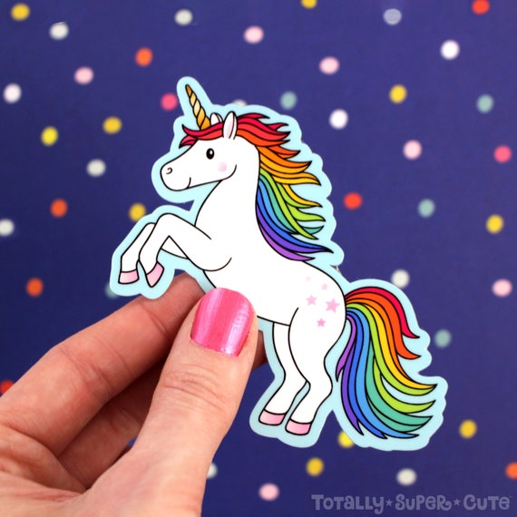 Great for car or laptop!!! Vinyl Cut A halting unicorn sticker or decal