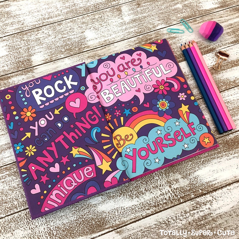 GUIDED WRITING JOURNAL, Notebook Doodles Go Girl Inspiring Writing Prompts & Coloring Pages, Perfect Gift for Creative Writers, Kids Tweens image 6