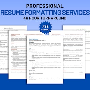 Serviço profissional de formatação de currículos, design de CV compatível com ATS (entrega em 48 horas)