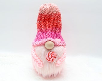 Lollipop Gnome. Candy Gnome. Pink Gnome. Kitchen Gnome. Pink Lollipop. Candy Party. Candy Centerpiece. Sweet Treats. Sweets Gnome.