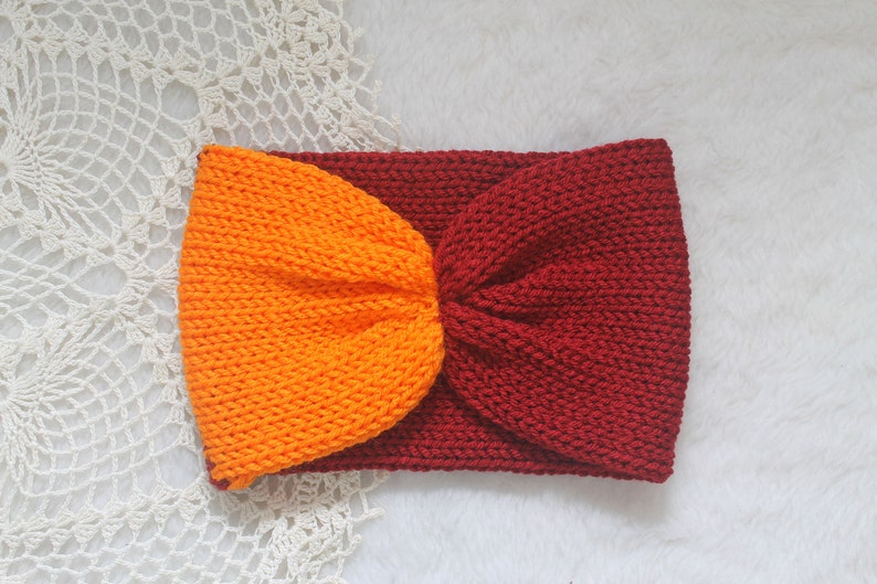 Knit Ear Warmer READY TO SHIP Knit Head Wrap One Size Fits Most Women Adult Child School Spirit Wear Team Spirit Wear Tailgating