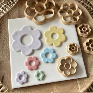 Polymer Clay Blumen Ausstechformen: 6 Blumen Ausstechformen Set