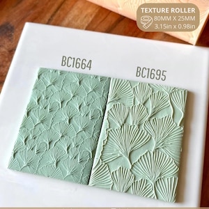 Hojas de Ginkgo Biloba / Patrón de Hojas / Rodillo Texturizador de Arcilla Polimérica: Fabricación de Joyas de Resina