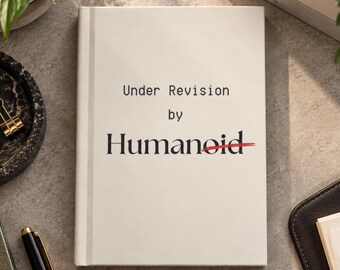 Funny AI Professionals Journal, Under Revision by Humanoid Notebook, AI Writer & Instructional Designer Gift, Coworker Gift