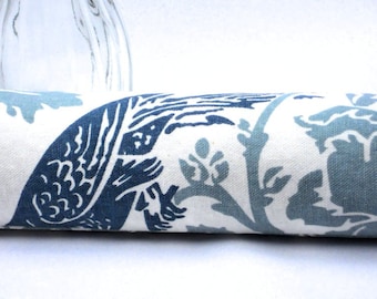 Door Snake, Draft Guard, Breeze Blocker, Door Insulator, Energy Saver, Dorm Gift, Blue Hiding Parrot Print by WhiteCrossDesigns