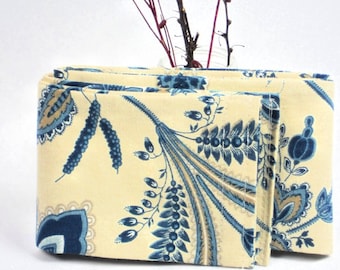 Draft Blocker, Window or Door Unfilled Draft Stopper, Energy Saver, Draft Dodger, Blue Jacobean Decor, Handmade in USA by WhiteCrossDesigns