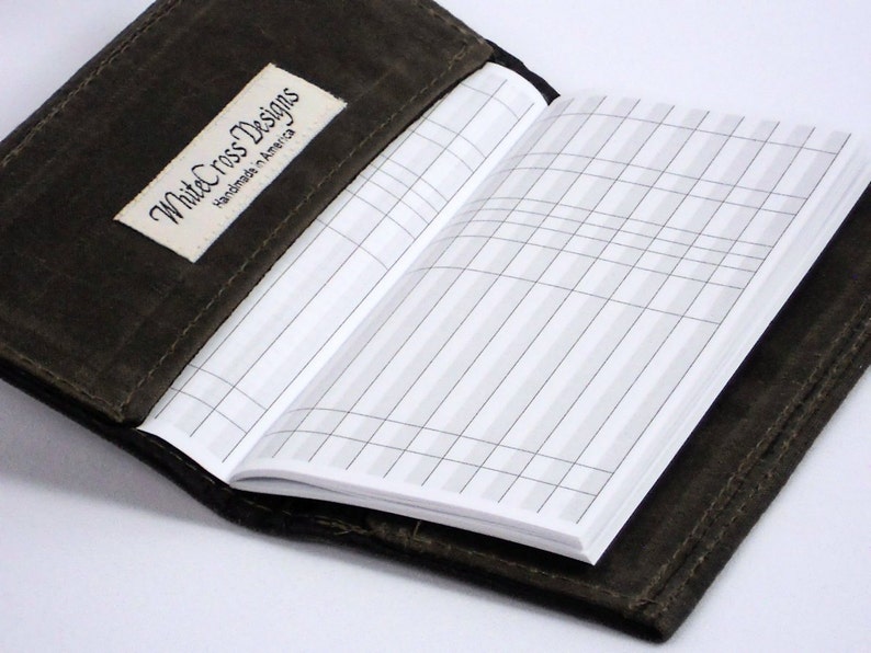 Handmade Brown Checkbook Cover Basic Check Book Unisex Etsy