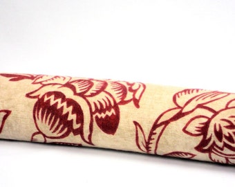 Draft Stopper, Unfilled Door Snake, Window Draft Stopper, Warm Sand Paprika Floral,  Energy Saver, Made by WhiteCrossDesigns in USA