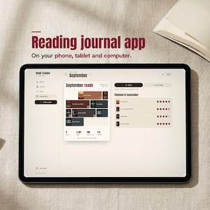 Reading Journal App for iPhone, iPad & Computer, Cozy Book Log That Syncs, Monthly Reading Wrap Up for Instagram, Books and Audiobooks