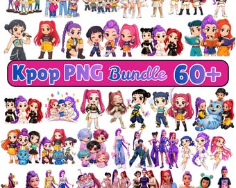 60+ Huntrix Kpop Demon Hunters PNG, design di magliette per gruppi Kpop Idol, Girl Dinner PNG, Saja Boys Girls Bands PNG, fan di Huntrix, download digitale