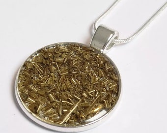 Brass and Silver Pendant (Swarf)