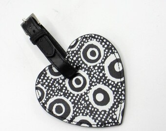 Heart Shape Leather Luggage Tag Buckle Attachment Corso Como