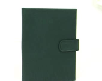 Leather Photo Album Brag Book w Snap holds 20 4x6 Photos Green