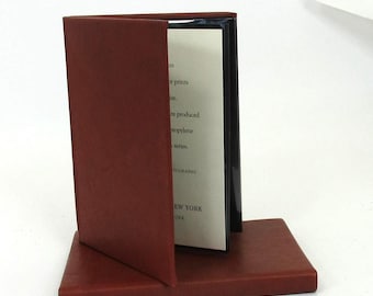Small Leather Photo Album Brag Book Holds 20 4x6 Photos CLAY