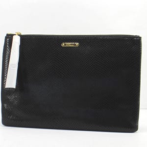 Genuine Python Large Slim Clutch w Tassel