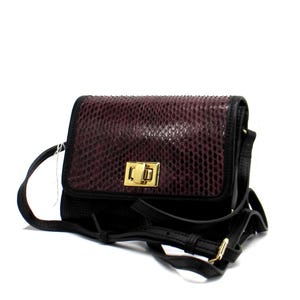 Genuine Python and Calfskin Leather Crossbody