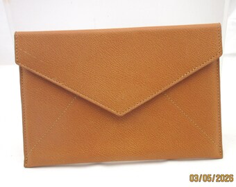 Leather Envelope 6x8" Graphic Image Tan
