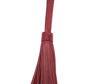 Leather Tassel Door Knob DO NOT DISTURB Crimson Red 14" Long