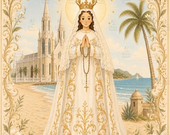 Virgen del Valle Catholic Art, Venezuelan Devotion, Religious Print (Digital Download)
