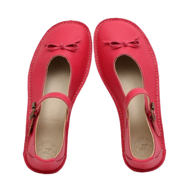 Coral pink Mary Jane Ladies Shoes chromefree lining Coral pink Mary Jane Ladies Shoes chromefree lining
