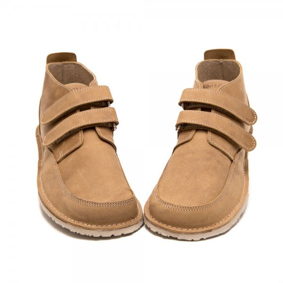 Crazy Beige Leather Outdoor schoenen chroomvrije voering - Etsy Nederland