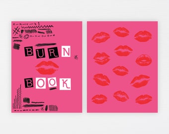 Burn Book Printable · Mean Girls Inspired Bachelorette Party Decor · Burn  Book Journal Cover · Birthday Party Art Print · DIGITAL FILES