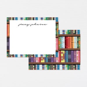 Papelaria para estante · Presente de monograma de biblioteca · Cartões personalizados para escritores · Papelaria sob medida · Presente para amigo autor · DIGITAL OU IMPRESSO