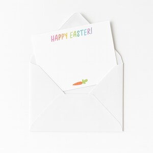 Oster-Briefpapier · Osterhasen-Nachricht · Kinderkaninchen-Druckbare Grußkarten · Frohe Ostern Bunte Regenbogenkarten · DIGITALE DATEI