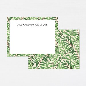 Tropische Blätter Briefpapier Set · Personalisiertes Karte Geschenk Set · Modernes Kartengeschenk für Mutter Lehrer Weihnachtsfreundin · DIGITAL ODER GEDRUCKT