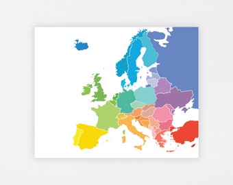 europe map digital etsy