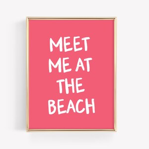 Spotkajmy się na plaży Wydruk artystyczny · Dom na plaży Wydruk · Kolorowa sztuka w salonie w stylu nadmorskim · Wydruk artystyczny Ocean Bar Cart · PLIK CYFROWY