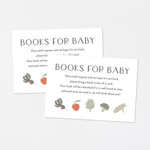 Boerenmarktboeken voor baby-inzetstuk · Biologische lokaal geteelde babyshower · Neutrale moderne afdrukbare douchekaarten downloaden · DIGITAAL BESTAND