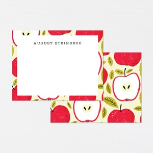 Papeterie Apple · Cadeau monogramme enseignant · Cartes de correspondance personnalisées Apple · Papeterie sur mesure · Coffret cadeau anniversaire ami Apple · NUMÉRIQUES OU IMPRIMÉS