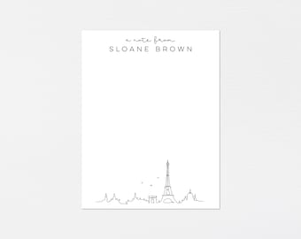 Paris France Stationery · Custom French Travel Notecards · Minimal Monogrammed Gift Set · Bespoke Wedding Stationery · DIGITAL OR PRINTED