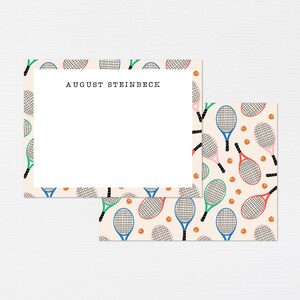 Tennis Briefpapier · Tennisschläger Monogramm Geschenk · Personalisierte Karte · Brautjungfer Geschenk · Tennis Geburtstagsgeschenk · DIGITAL ODER GEDRUCKT