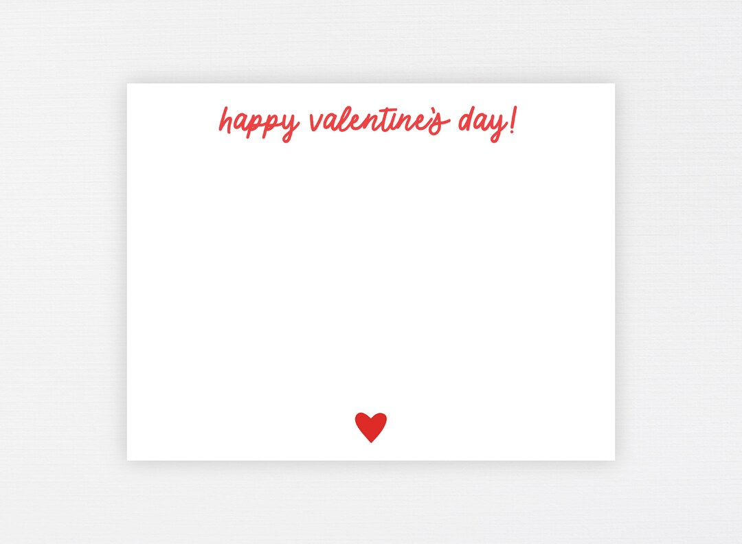 Valentine Stationery Heart Love Note Printable Kids Valentine Note