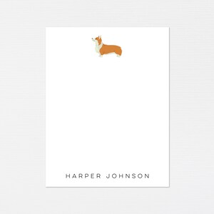 Corgi Stationery · Pembroke Welsh Corgi Notecards · Dog Lover Monogram Gift · Custom Bespoke Stationery · Corgi Gift Set ·DIGITAL OR PRINTED